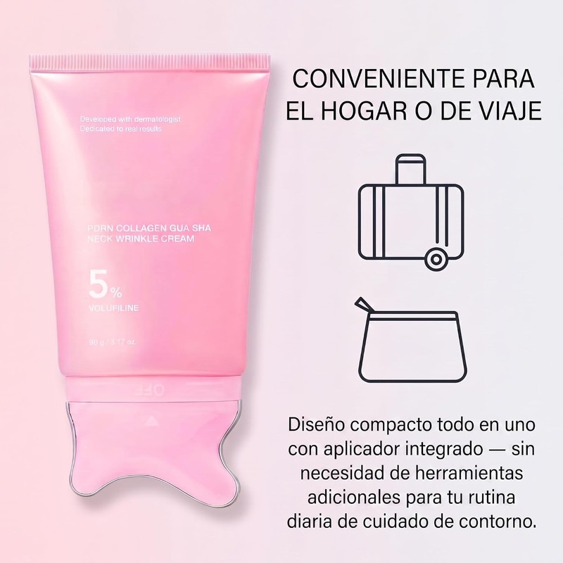 Crema para Cuello con PDRN y Gua Sha, Colágeno, 90