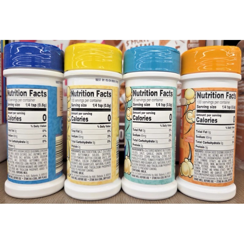 Stonemill Popcorn Seasoning White Cheddar Butter Ranch Nacho Cheddar (4