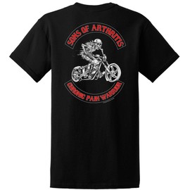 Sons Of Arthritis Mens Chronic Pain Chapter-Shirt Black (3XL)
