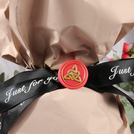 Wax Seal Stamp Celtic Knot Heart Sealing Wax Stamps,25mm Vintage Brass Head Ice Stamp Wedding Stamps for Cards Envelopes Invitations Snail Mails Good Ideas for Wife/Lovers (Triquetera)