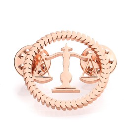 TINGKU Rose Gold Advocate Lawyer Lapel Pin Justice Scales and Equity Symbol Brooch Women Jewelry Gifts Lawyer Emblem Pin's