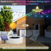 Larkvue 100FT(2x50FT) RGB Solar Outdoor String Lights with Remote, Multicolor&Warm