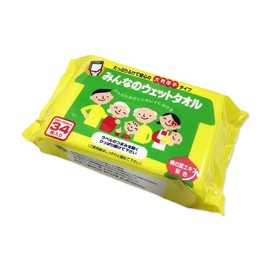 [Set of 6] Wako Paper 656001 Towel for Everyone, Set of 34, 6-Piece Cleaning Towel, Large, Thick Type, Gentle on the Skin, Peach Leaf Extract Formulation, Gentle on the Skin, Body Wipes for Those Who