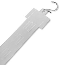 Clip Strip Brand, 21.3" L Plastic Hanging Merchandise Strip Display for 12 Items with S Hooks, 5 Pack