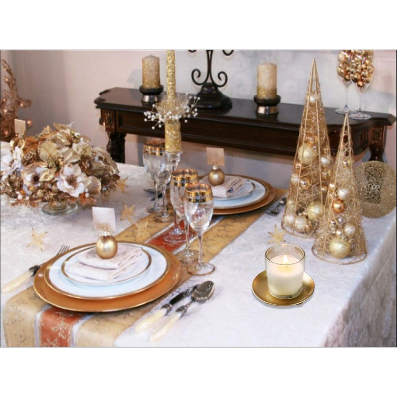 Iron Plate Candle Holder, Gold, Decorative Iron Pillar Candle Holder,