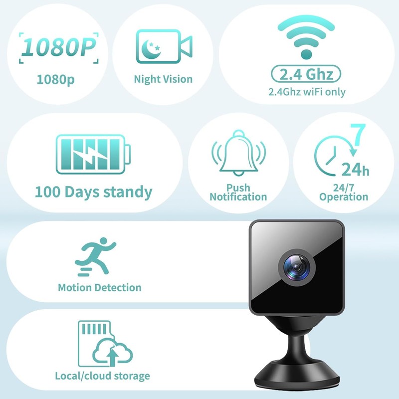 Mini Camera Wireless 1080P Camera Home Security WiFi Mini Nanny