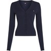Tommy Jeans Women's Cable Essential Button Down Cardigan, blue, M
