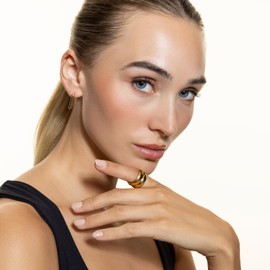 XENOX® Frame Duo Ring - Women's Ring Made of High-Quality Stainless Steel, 100% Waterproof, Stainless Steel, No Gemstone