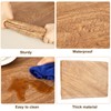Wood Grain Round Tablecloth Elastic Edge Elastic Plastic Tablecloth Flannel