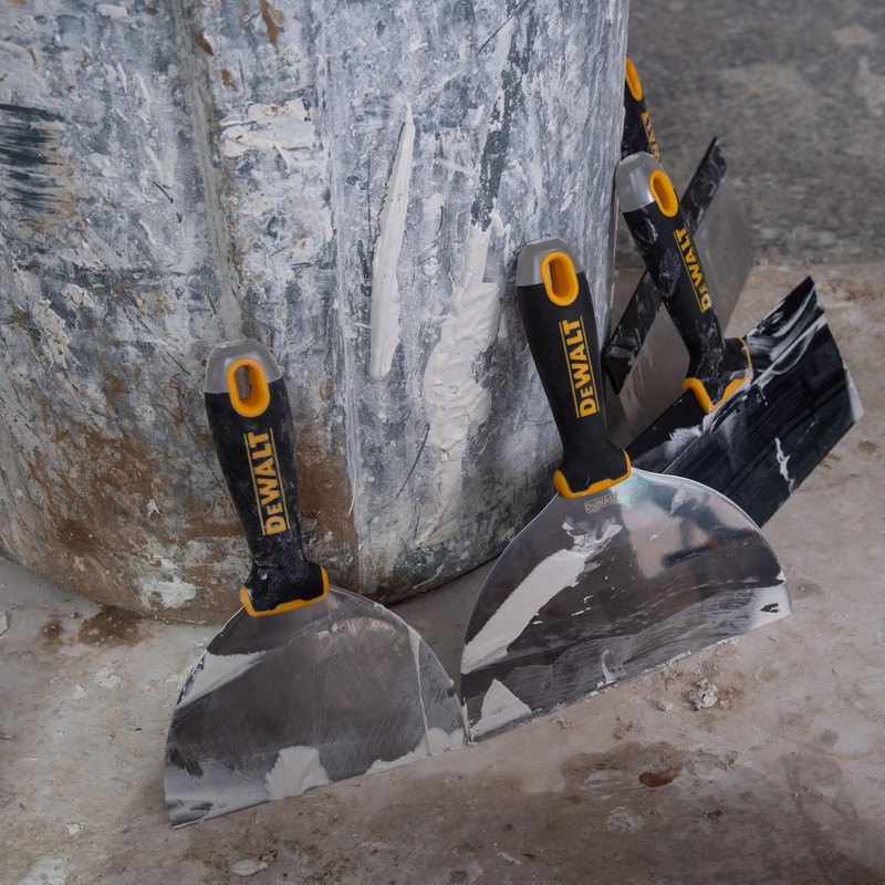 DEWALT 8" Putty Knife | Stainless Steel w/Soft Grip Handle