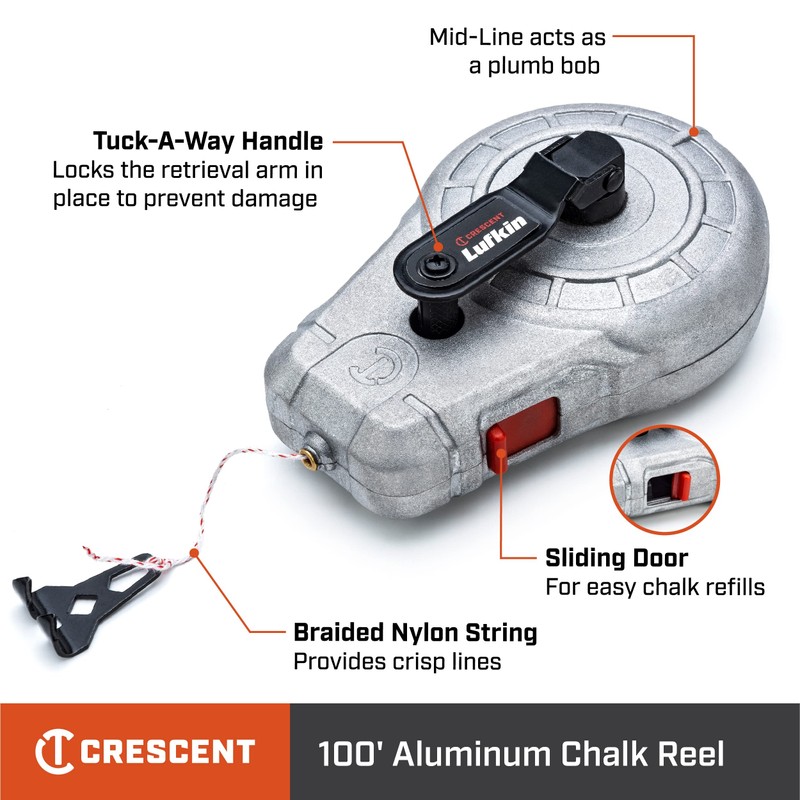 Crescent Lufkin 100' Aluminum Chalk Reel - CLA100A