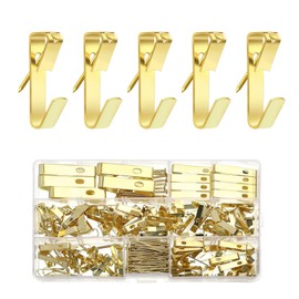 FL-WITHYOU Picture Hanging Hooks,100 Pcs 100 lb Picture Hangers with Nails,Picture Hanging Kit on Wooden/Drywall for Canvas, Office Pictures, Clock, House Decoration