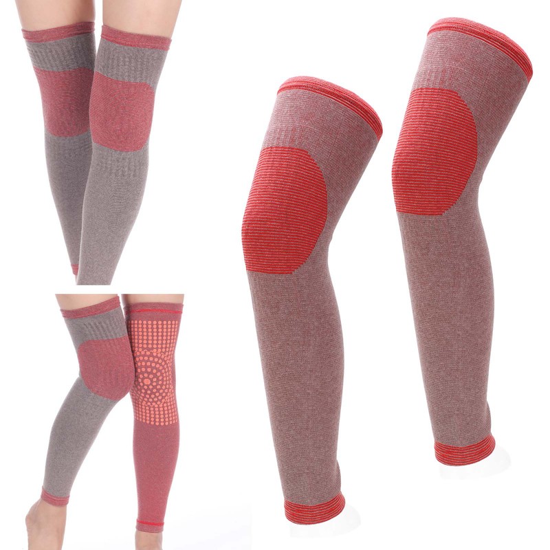 2pcs Compression Knee Brace Breathable Warm Natural Heating Lightweight Portable