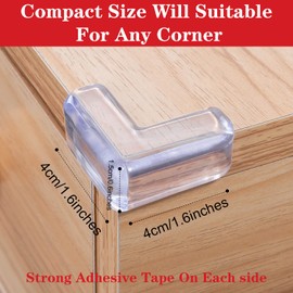 Safety Corner Protectors Guards, 15Pcs Baby Proofing Safety Corner Clear Furniture Table Corner Protection, Child Soft Table Corner Protectors for Kids