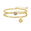 Dainty Gold Bracelets for Women，Adjustable Layered Bracelet Evil Eye Bead