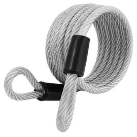 Master Lock 65D Self-Coiling Cable with Looped Ends, 6-Foot, 1/4-inch Diameter, silver
