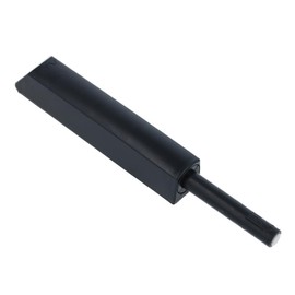 MS Beschläge Furniture Door Damper Rubber Tip Screw-On Adapter Furniture Catch Push to Open Furniture Front Opener Pressure Door Opener Stop Damper Door Bumper Door Catch (Black, Long)