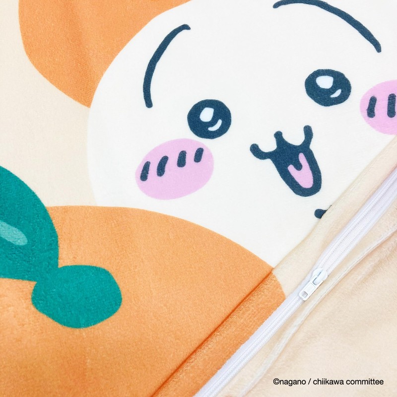 MORIPiLO 4621297 Chiikawa Morishita Cushion Cover, Bunny, Orange, 17.7 x