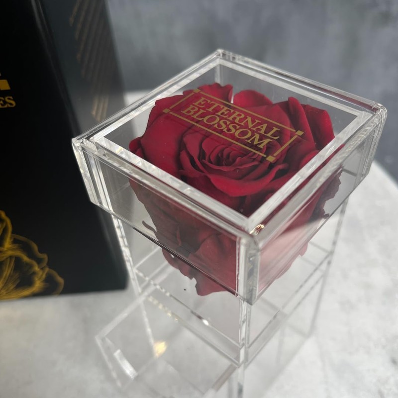 Eternal Blossom Preserved Real Infinity Rose Makeup Box | Lasts