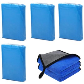 ZOCONE Car Cleaning Clay 4 Pieces 100 g Car Cleaning Compound with 2 Towels, Cleaning Clay Car Paint Polishing Clay for Paint Care and Rim Cleaning (Blue)