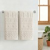 Artoid Mode Beige 3D Geometric Design Jacquard Hand Towels for