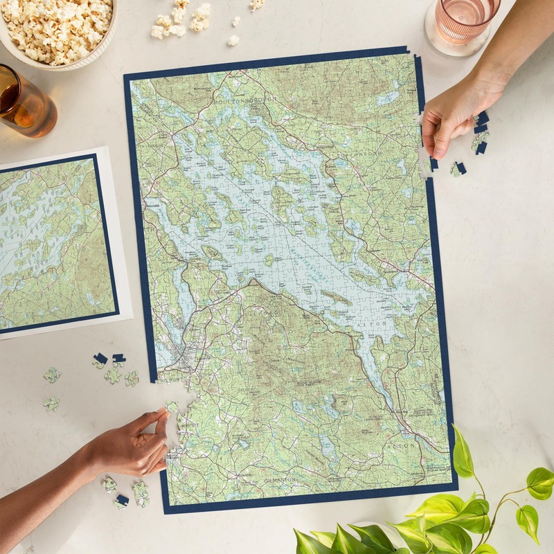 Lantern Press Lake Winnipesaukee, New Hampshire, Map Only 1000 Piece