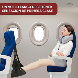 Hamaca de Pie de Avión (Paquete de 2),Reposapiés Portátil de Viaje,Espuma Viscoelástica y Malla Táctil Transpirable,Accesorios de viaje,Adecuado para Vuelos de Larga Distancia y Ificinas