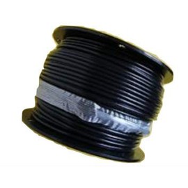 1/8" Coated to 3/16" Diameter, 7x19 Construction, Black Vinyl Coated Cable (50 ft Coil)