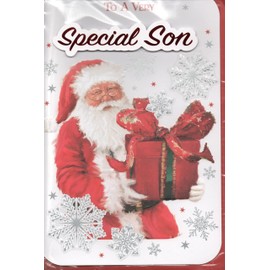 prelude Son Christmas Card ~ To A Very Special Son Santa Claus & Presents ~ Quality Large Card