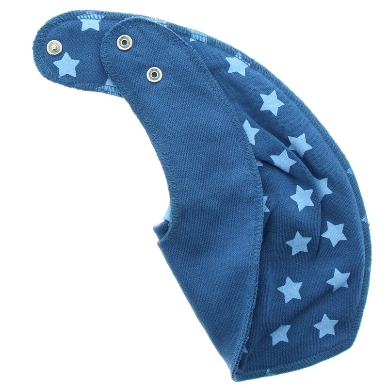 Pippi Baby-Boys Bib AO-Printed 3-Pack Starred Scarf, Vallarta Blue, One