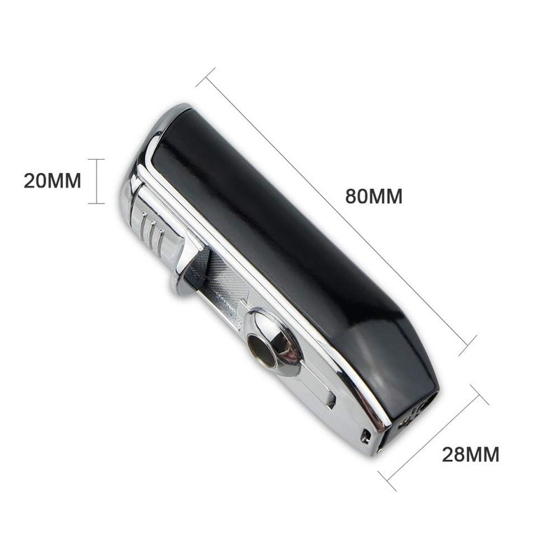 Cigar Torch Lighters Triple Jet Butane Refillable Lighter with Punch