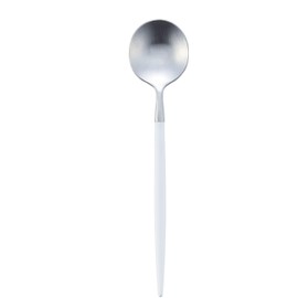 Cutipol Single Piece Tea Spoon GOA White x Silver GO.11 W