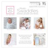 SwaddleDesigns Cotton Muslin Swaddle Blankets, Set of 4, Goodnight Starshine
