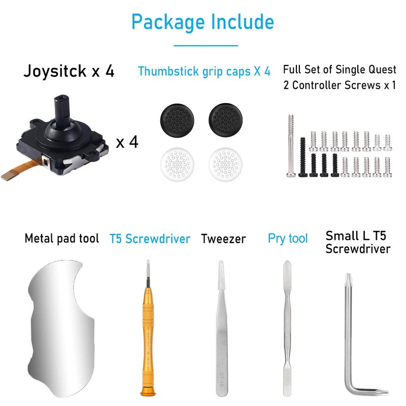 Ikpek 4 Pack Joystick Replacement Kit for Oculus Quest 2