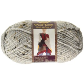 Lion Brand Wool-Ease Thick & Quick Yarn (154) Grey Marble