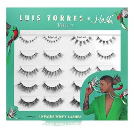 Pestañas Postizas J.Lash Línea Luis Torres Curvatura C 10 Pares Mink Sintético Negro