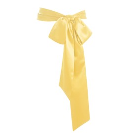 obmwang Wedding Satin Sash Belt for Special Occasion Dress Bridal Sash 4'' Wide Double Side, Yellow
