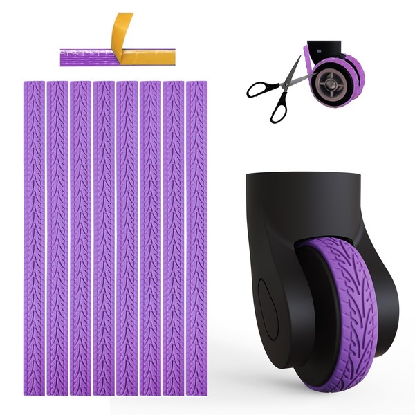 POMFAEE 8pcs Luggage Wheels Covers, Suitcase Wheel Covers, Luggage Wheel