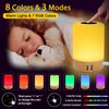 Taipow Bedside Lamp with 4 USB Charging Ports, LED Table