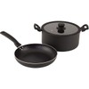 Brunner Campingartikel Aluminium PaN with diameter 24 CM Red -