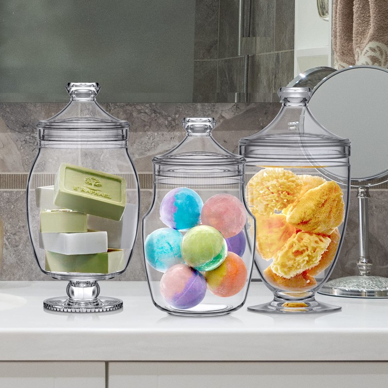 Amazing Abby - Keep - Acrylic Apothecary Jars (3-Piece Set,