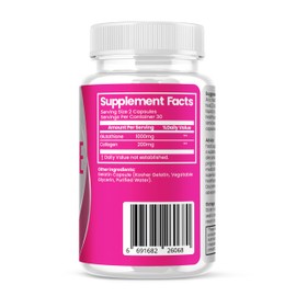 Lidoque Glutathione Capsules Skin Whitening, +Collagen, Unreduced Glutathione Skin Whitening, Glutathione, Halal - 60 Capsules