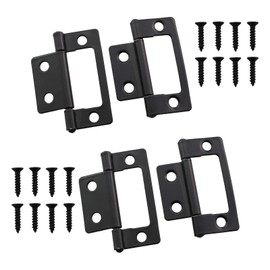 Guifeng 4PCS Sub Iron Hinge Folding Hinge 2in with Screws Slide Bearing for 360-Degree Rotation Furniture Window Cabinet Hardware Hinge Cabinet Door Wooden Box Small Hinge Black