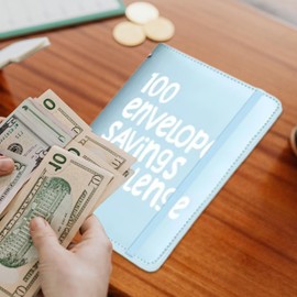 Savings Envelopes for Money Challenge | Money Saving Binder | 100 Days Binder Tracker Envelopes for Home School Children Men Adults