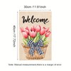 BlissYard Spring Floral Garden Flag Tulips Garden Decoration Supplies 12x18