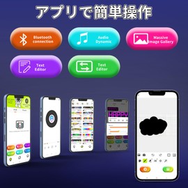 OBEST LED Signs, Bendable, Easy to Operate, LED Electric Bulletin Board, RGB Display, Store Signs, Indoor and Outdoor Use, Store Signs, Foldable, Waterproof, Letter/Picture/Music Rhythm Display, LED