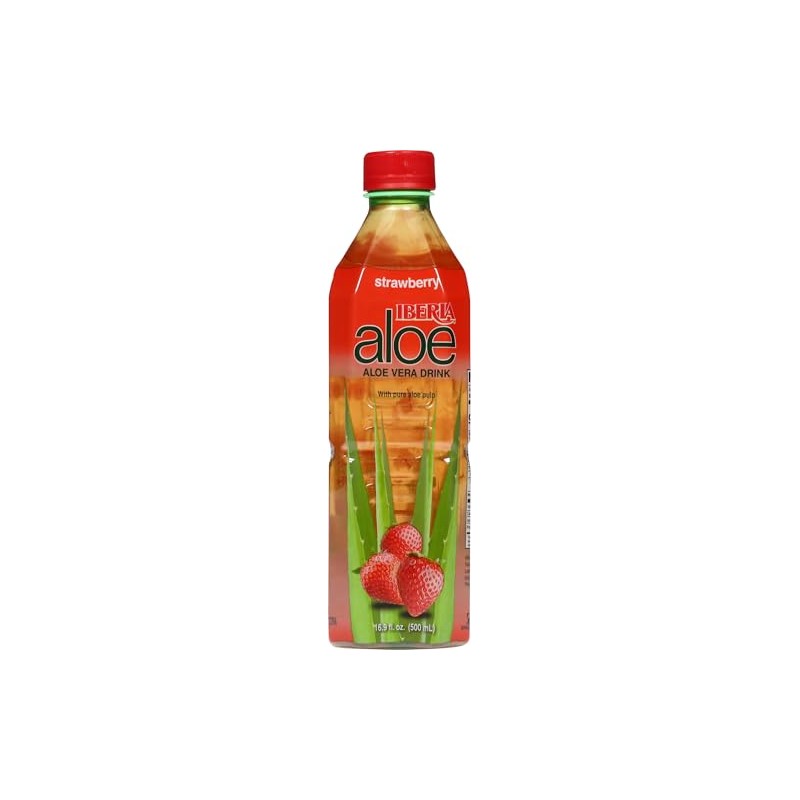 Iberia Aloe Vera Juice Drink, Strawberry,16.9 Fl Oz (Pack of