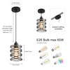 IHENGYANLT 2 Pack Pendant Light, Pendant Lights Kitchen Island, Glass