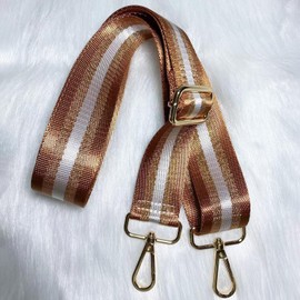 Adjustable Shoulder Strap for Bags 3.8 cm Shoulder Strap Bag Strap Bag Straps for Changing Bag Strap Wide for Shoulder Bags Carry Bags and Handbags, Light Brown+Khaki+White