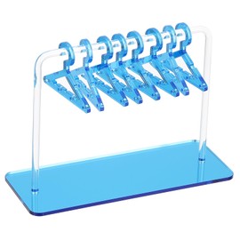 PATIKIL 1 Set Earring Holder with 8 Hangers, Acrylic Earring Holder Organiser Stand Mini Hanger Earring Display Stand Transparent Wardrobe for Stud Earrings, Blue